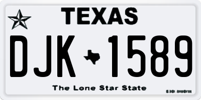 TX license plate DJK1589