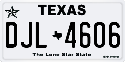 TX license plate DJL4606