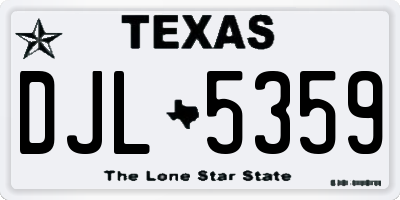 TX license plate DJL5359