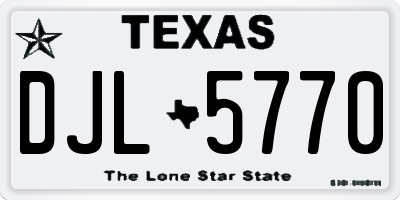 TX license plate DJL5770