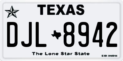 TX license plate DJL8942