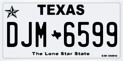 TX license plate DJM6599