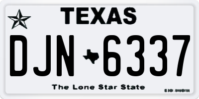 TX license plate DJN6337