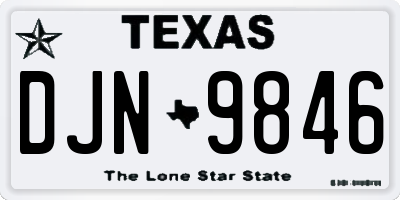 TX license plate DJN9846