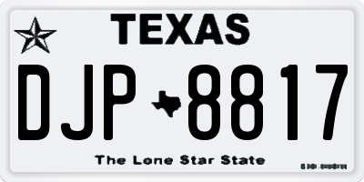 TX license plate DJP8817