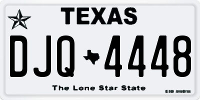 TX license plate DJQ4448