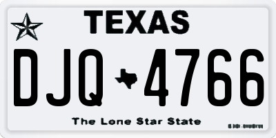 TX license plate DJQ4766