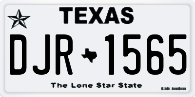 TX license plate DJR1565