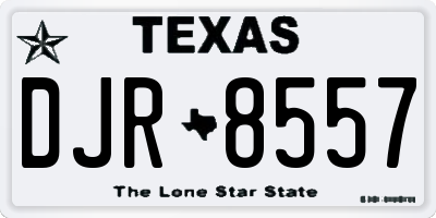 TX license plate DJR8557