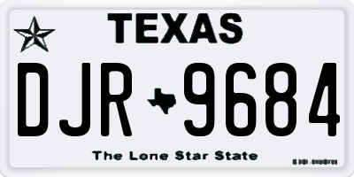 TX license plate DJR9684