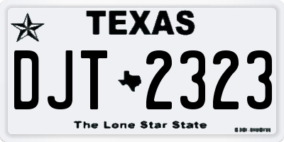 TX license plate DJT2323