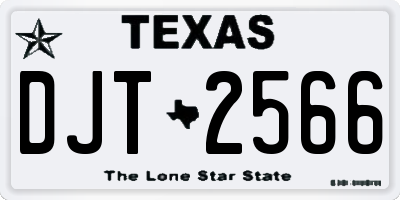 TX license plate DJT2566