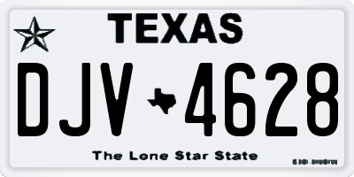 TX license plate DJV4628