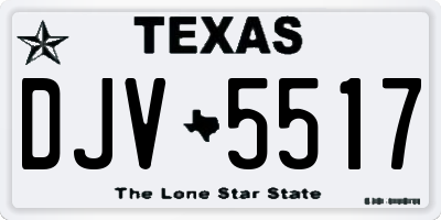 TX license plate DJV5517