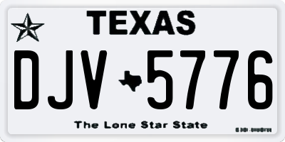 TX license plate DJV5776