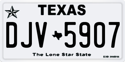 TX license plate DJV5907