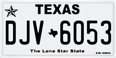 TX license plate DJV6053