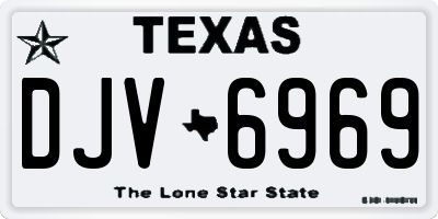 TX license plate DJV6969