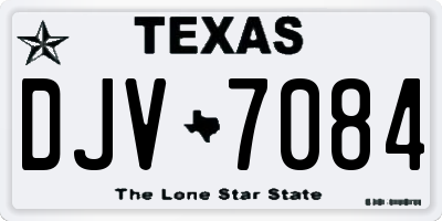 TX license plate DJV7084
