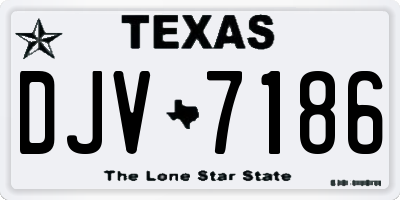 TX license plate DJV7186