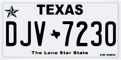 TX license plate DJV7230