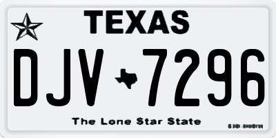TX license plate DJV7296