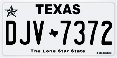 TX license plate DJV7372