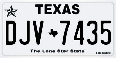 TX license plate DJV7435