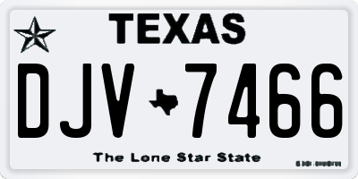 TX license plate DJV7466