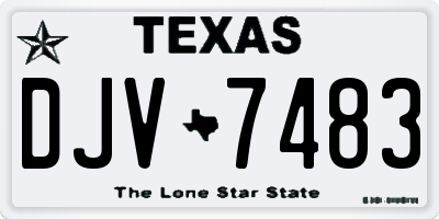 TX license plate DJV7483
