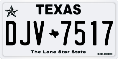 TX license plate DJV7517