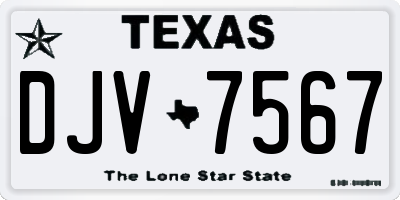 TX license plate DJV7567