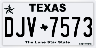 TX license plate DJV7573