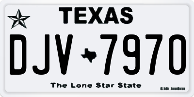 TX license plate DJV7970