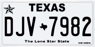 TX license plate DJV7982