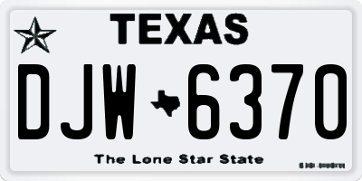 TX license plate DJW6370