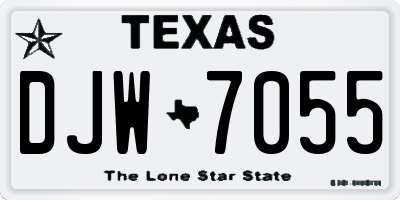 TX license plate DJW7055