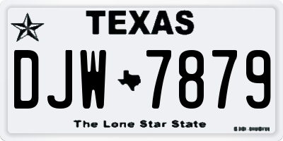 TX license plate DJW7879