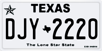 TX license plate DJY2220