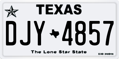 TX license plate DJY4857