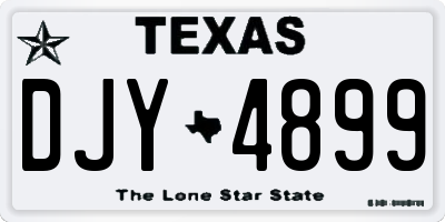 TX license plate DJY4899