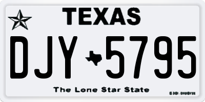 TX license plate DJY5795