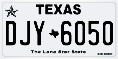 TX license plate DJY6050
