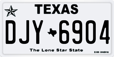 TX license plate DJY6904
