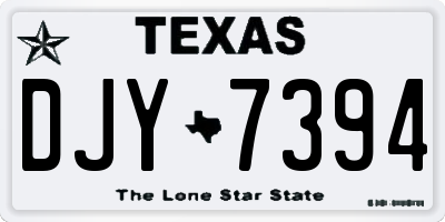 TX license plate DJY7394