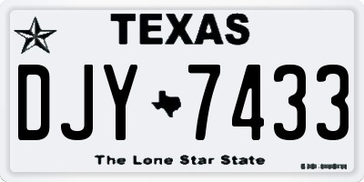 TX license plate DJY7433