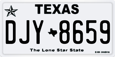 TX license plate DJY8659