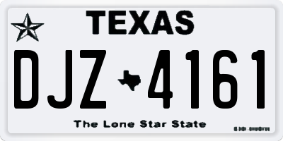 TX license plate DJZ4161