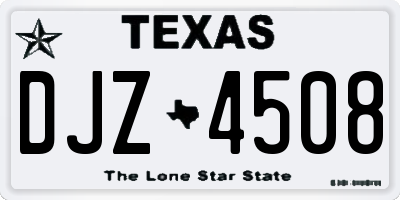 TX license plate DJZ4508