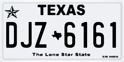 TX license plate DJZ6161